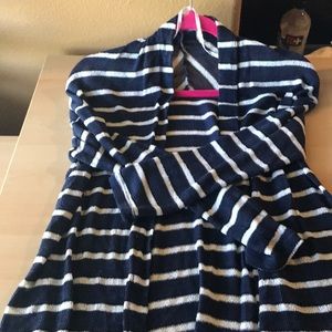 Splendid blue and white cardigan